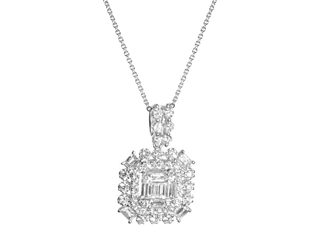 Diamond Pendant Chain Necklace 1.34ctw