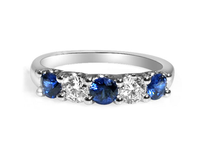 Blue Sapphire & Diamond Ring - HANIKEN JEWELERS NEW-YORK