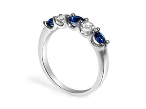 Blue Sapphire & Diamond Ring - HANIKEN JEWELERS NEW-YORK