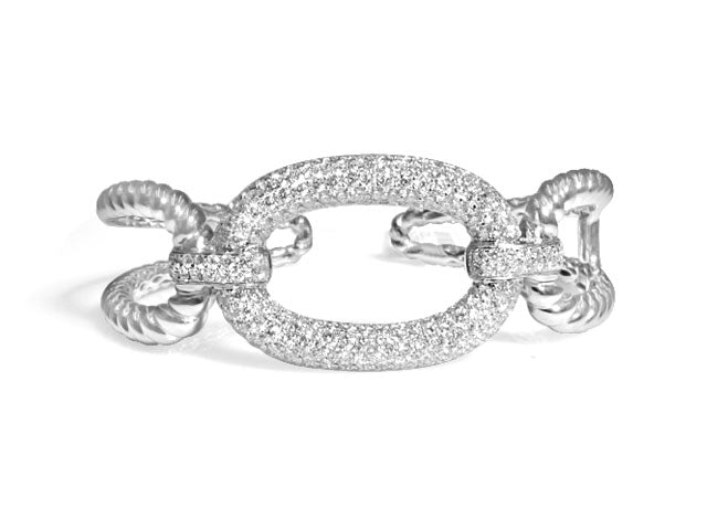 Diamond & White Gold Link Bracelet 3.31ctw