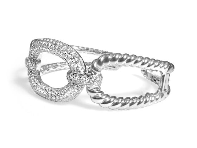 Diamond & White Gold Link Bracelet 3.31ctw