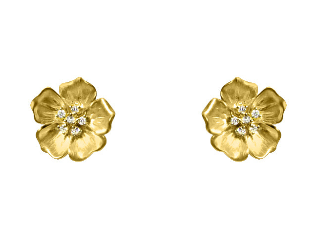 Flower Diamond Earrings - HANIKEN JEWELERS NEW-YORK