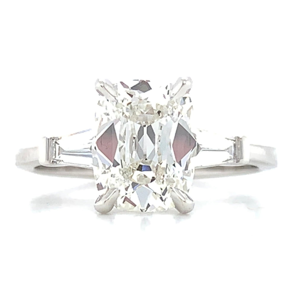 Henri Daussi GIA Certified Cushion Cut 2.33ct t.w. Diamond Engagement Ring