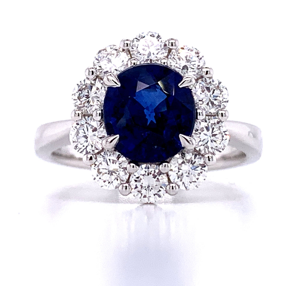Sapphire Diamond Ring GIA Fine Jewelry