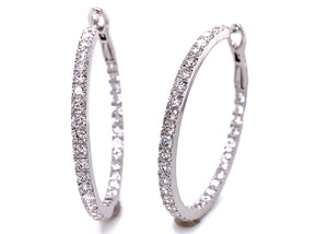 Diamond Inside-out Hoop Earrings 3.68ctw